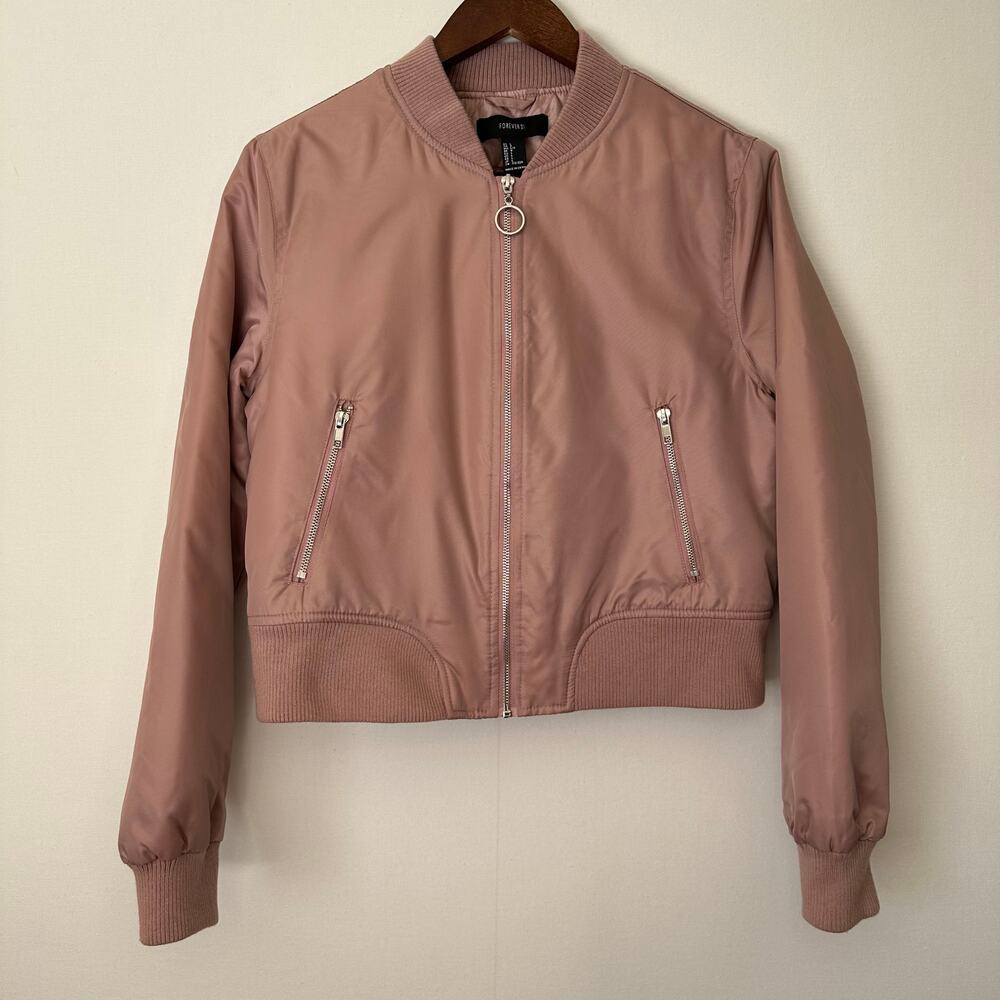 Forever 21 Mauvy Pink Bomber Jacket
